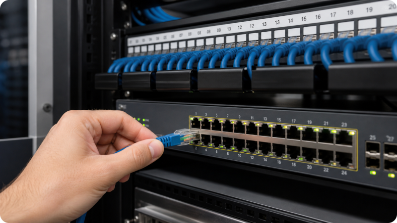 Patch panel setup by Harrison IT Services